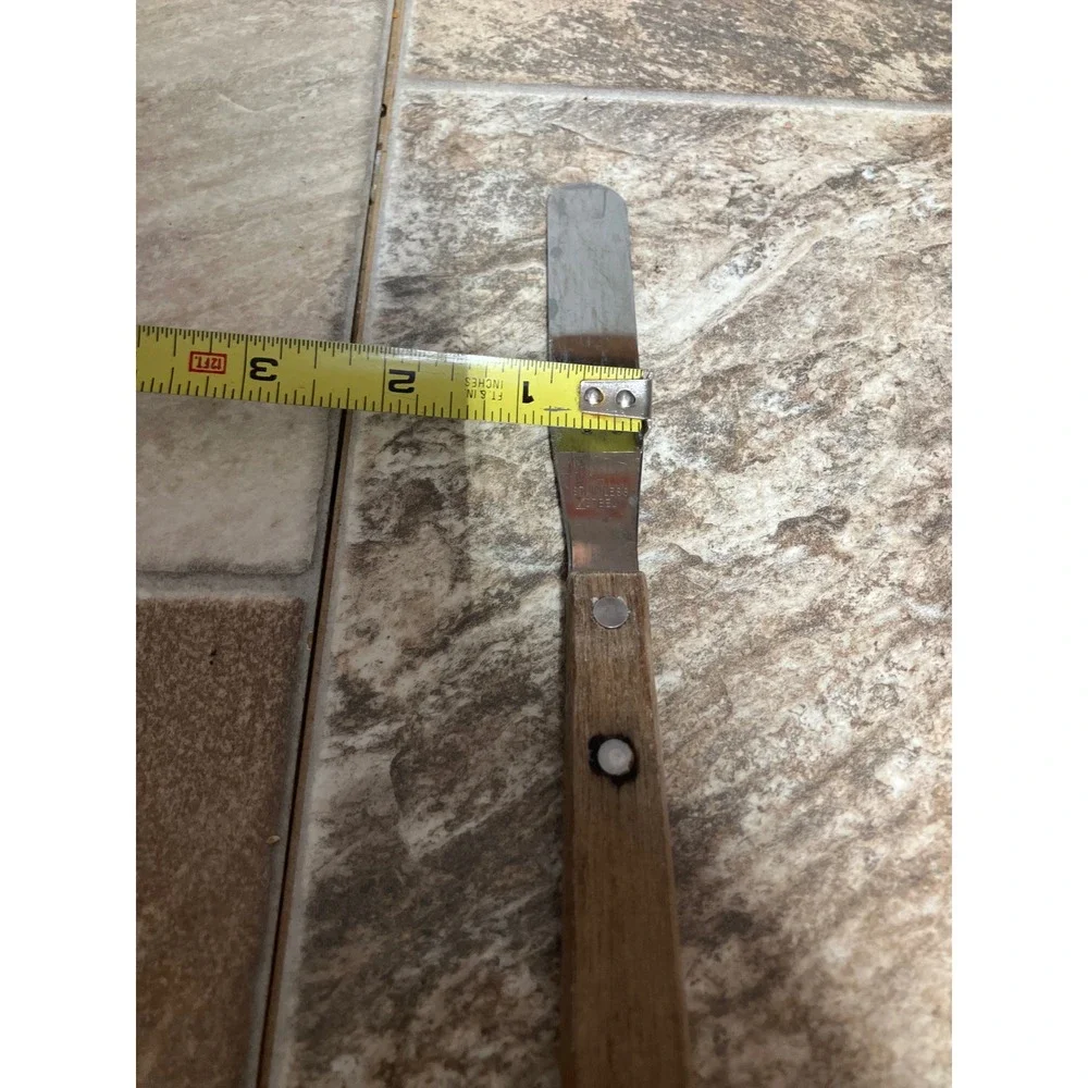 Stainless Steel Offset Palette Knife Spatula with Wood Handle 8.5 Inch